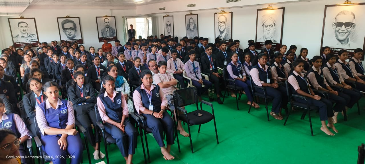 Scholarship beneficiaries at Cauvery College, Gonikoppa. Distributed on 06/02/2026